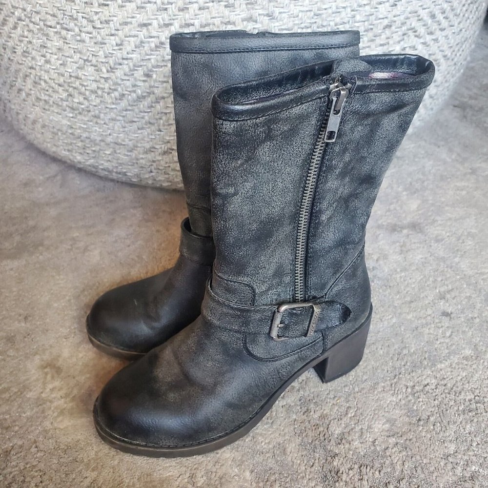 Rocket Dog Black Heeled Boots